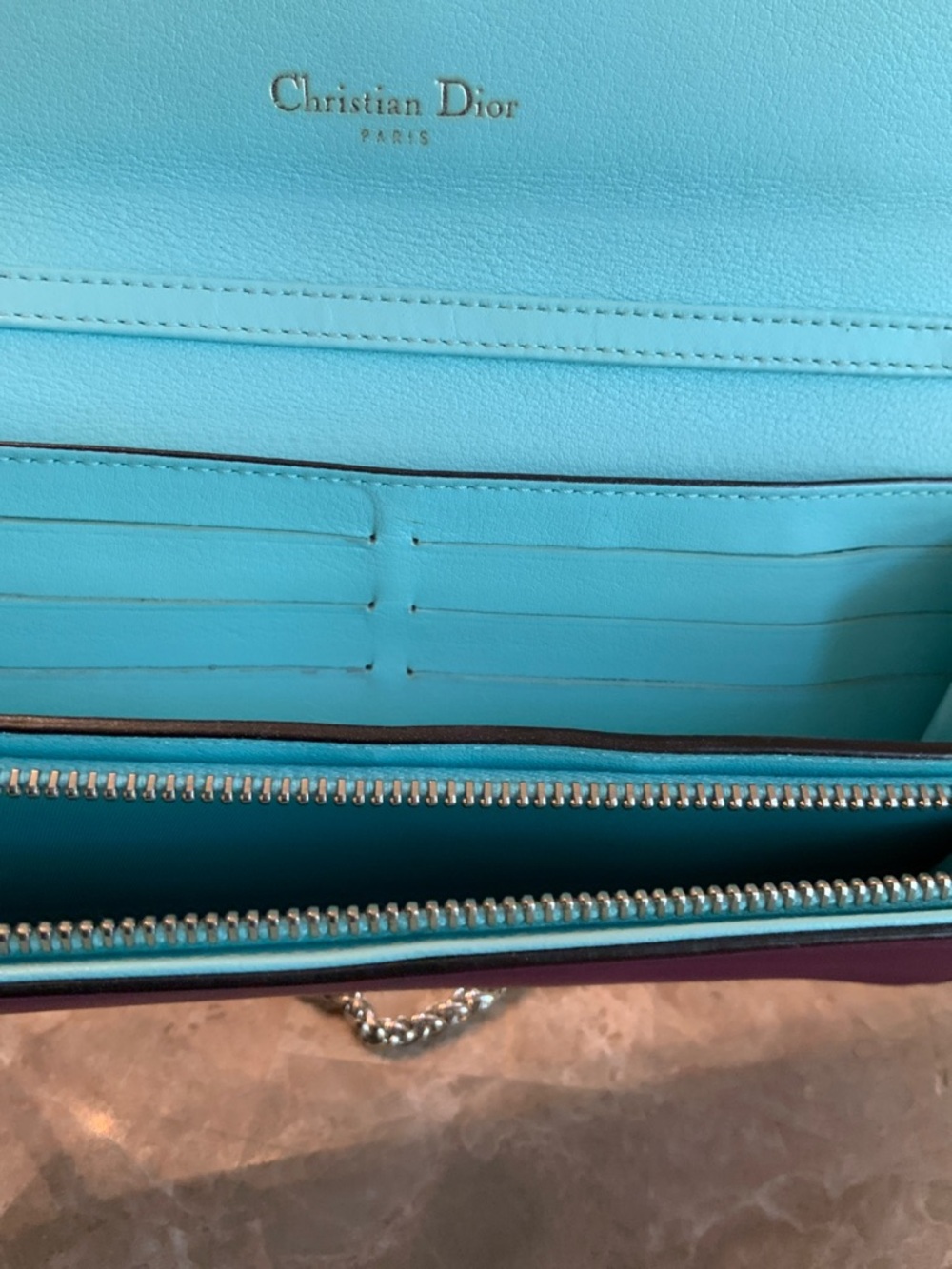 Christian Dior AUTHENTIC Diorissimo Wallet on Chain EUC with COA - Picture 7 of 16